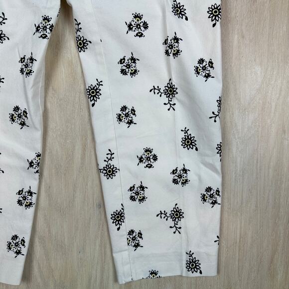 NWT LOFT Cropped Marisa Fit Floral Garden Elegance Cottagecore Boho Pants 6 - Picture 6 of 16